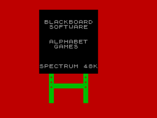 Alphabet Games title screen for ZX Spectrum